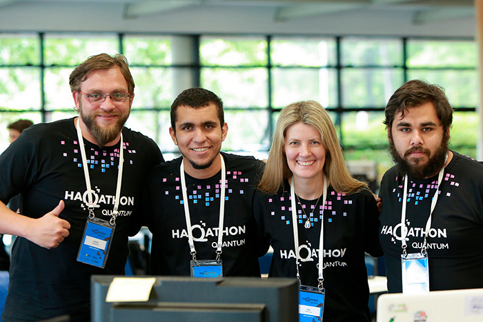  Equipe vencedora da edição do Haqathon Quantum | Foto: Fernando Dias