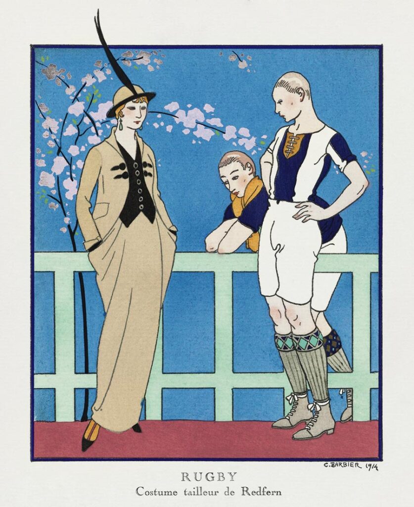 Rugby: Costume tailleur de Redfern from Gazette du Bon Ton (1914)