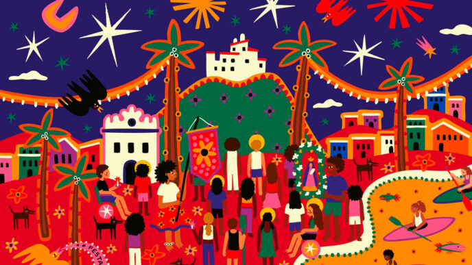 Amanda Lobos assina nova identidade visual da Festa da Penha 2025